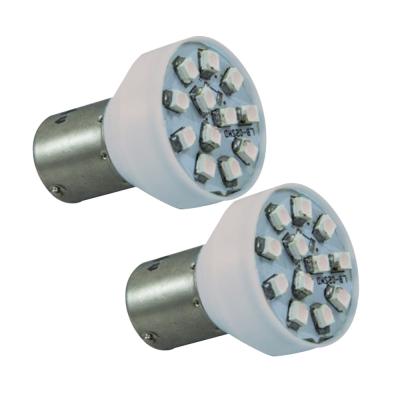 Jogo de 10 Lâmpadas AutoPoli Led Ba15s-21 1 Polo Branco 1141 30w